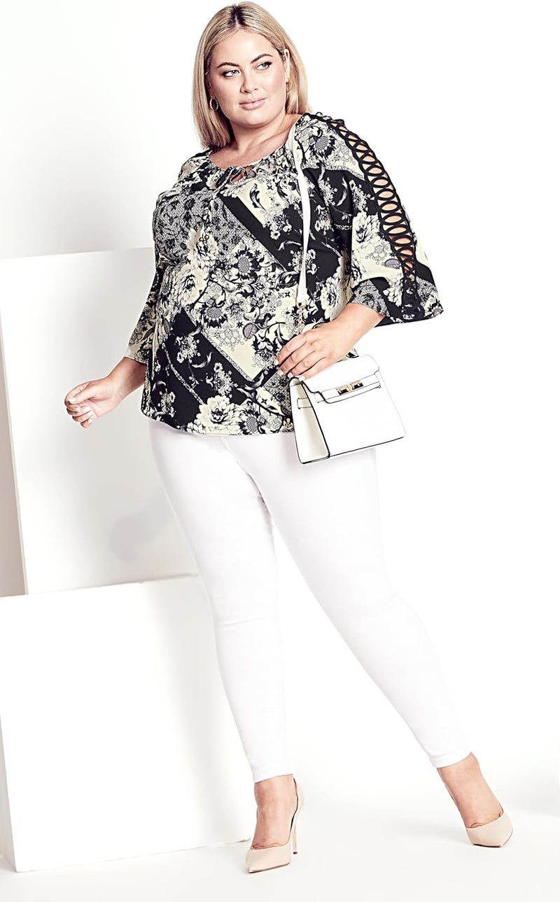 Avenue Women's Plus Size Top-Emeline Print - Image 2